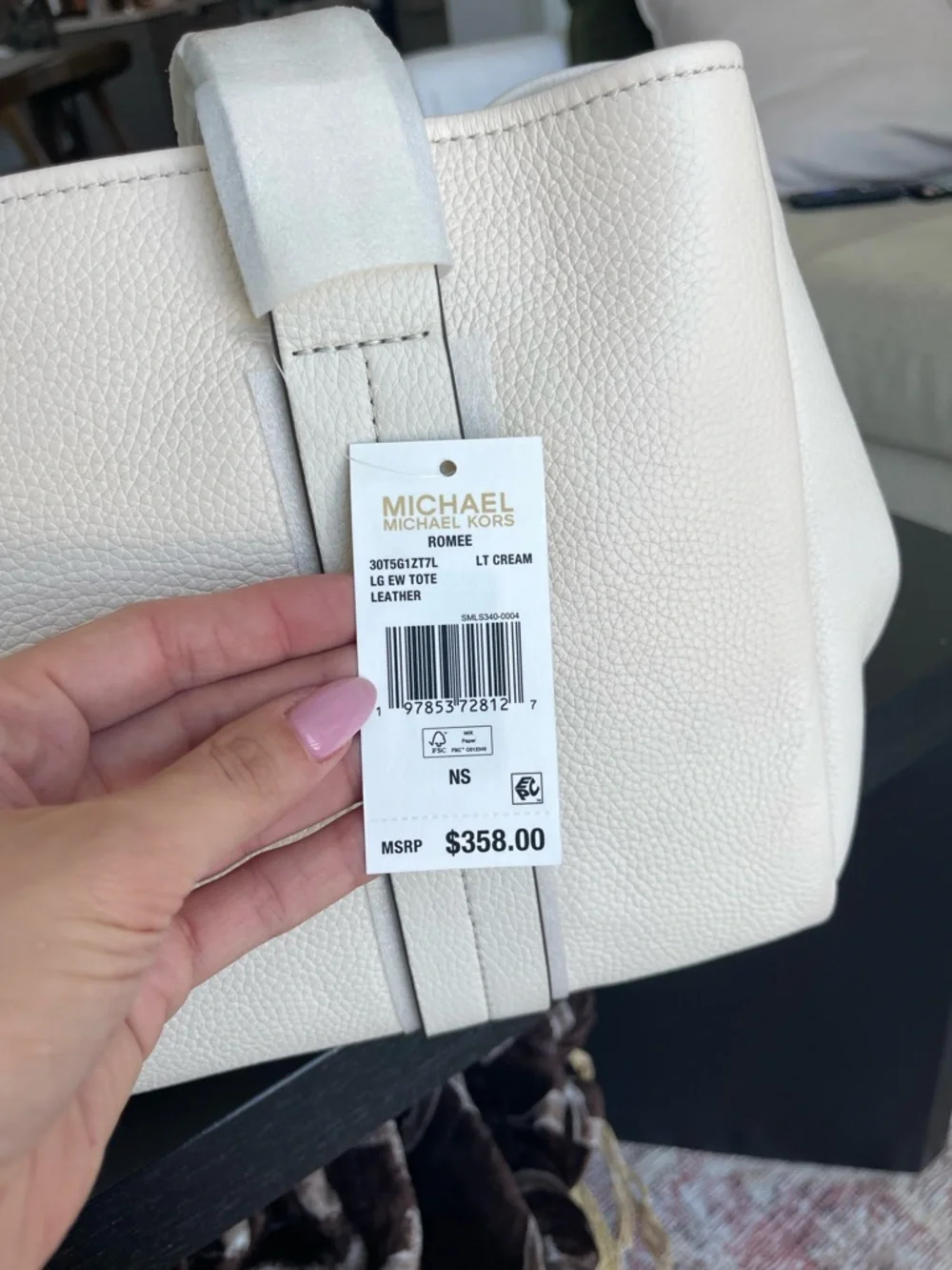 Michael Kors Romee Large Pebbled Leather Tote Bag - Picture 11 of 15